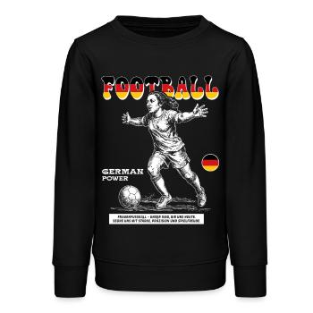 GER Freizeitspielerin Shirt: Spaß mit Fußball - Teenager Organic Sweatshirt Mini Changer von Stanley/Stella - Schwarz - Vorne - AI Model Teenager Male light (155cm)