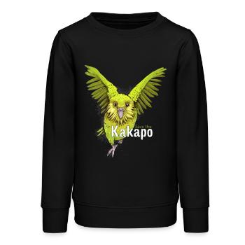 Kakapo - Der Papagei aus Neuseeland - Teenager Organic Sweatshirt Mini Changer von Stanley/Stella - Schwarz - Vorne - AI Model Teenager Male light (155cm)