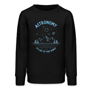 Astronomy - Teenager Organic Sweatshirt Mini Changer von Stanley/Stella - Schwarz - Vorne - AI Model Teenager Male light (155cm)