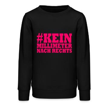 kein millimeter nach rechts - Teenager Organic Sweatshirt Mini Changer von Stanley/Stella - Schwarz - Vorne - AI Model Teenager Male light (155cm)