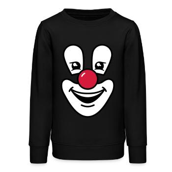 Clown - Sweat ado bio Stanley/Stella - noir - Devant - AI Model Teenager Male light (155cm)