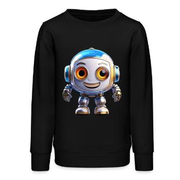 Roboter - Teenager Organic Sweatshirt Mini Changer von Stanley/Stella - Schwarz - Vorne - AI Model Teenager Male light (155cm)