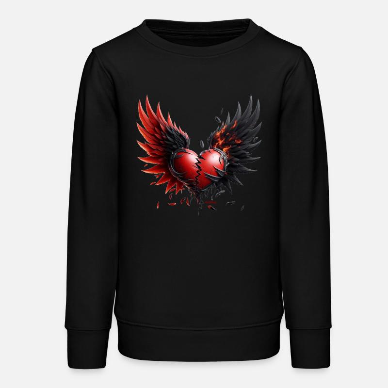 Dark Heart - Teens Organic Sweatshirt by Stanley/Stella - black