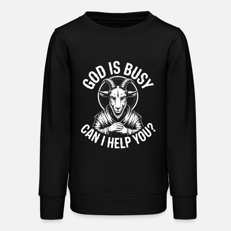 Dieu est occupé ! Athéisme Satanisme - Sweat ado bio Stanley/Stella - noir