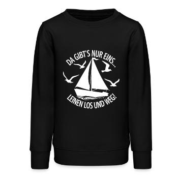 Leinen los und nichts wie weg! Wir legen ab! - Teenager Organic Sweatshirt Mini Changer von Stanley/Stella - Schwarz - Vorne - AI Model Teenager Male light (155cm)