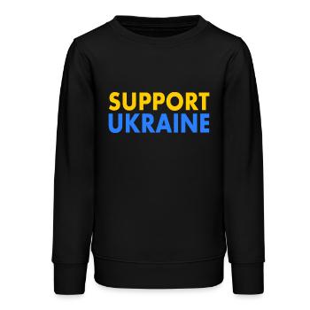 Support ukraine - Teenager Organic Sweatshirt Mini Changer von Stanley/Stella - Schwarz - Vorne - AI Model Teenager Male light (155cm)