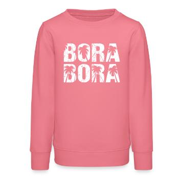 Bora Bora Palmiers Pacifique Palm Island - Sweat ado bio Stanley/Stella - rose  - Devant - AI Model Teenager Male dark (155cm)