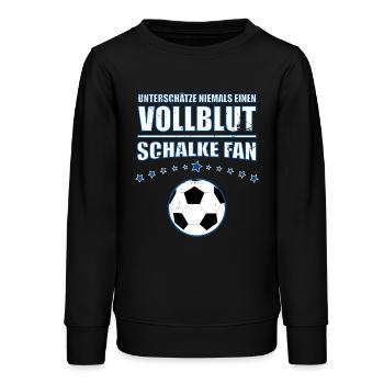 Vollblut - Schalke Fan Geschenk | Retro Fußball - Teenager Organic Sweatshirt Mini Changer von Stanley/Stella - Schwarz - Vorne - AI Model Teenager Male light (155cm)
