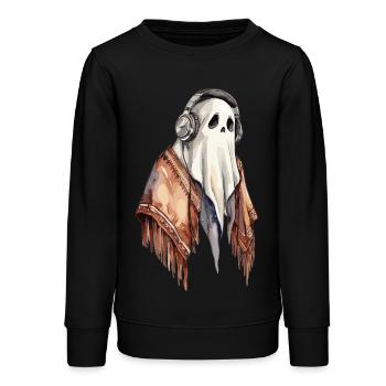 Music Ghost Alternative - Sweat ado bio Stanley/Stella - noir - Devant - AI Model Teenager Male light (155cm)