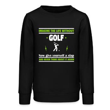 Stell dir das Leben ohne Golf vor - Teenager Organic Sweatshirt Mini Changer von Stanley/Stella - Schwarz - Vorne - AI Model Teenager Male light (155cm)