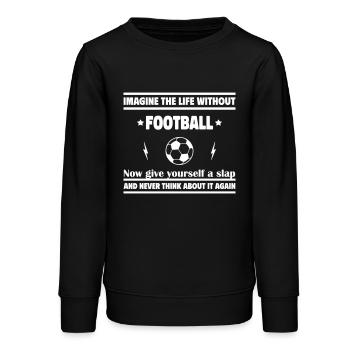 Stell dir das Leben ohne Fußball vor - Teenager Organic Sweatshirt Mini Changer von Stanley/Stella - Schwarz - Vorne - AI Model Teenager Male light (155cm)