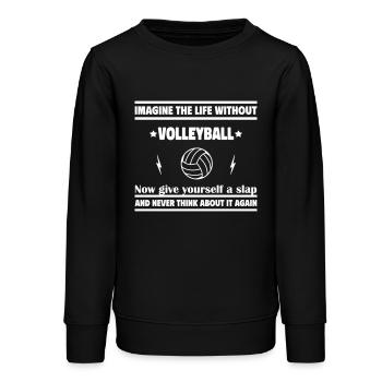 Stell dir ein Leben ohne Volleyball vor - Teenager Organic Sweatshirt Mini Changer von Stanley/Stella - Schwarz - Vorne - AI Model Teenager Male light (155cm)