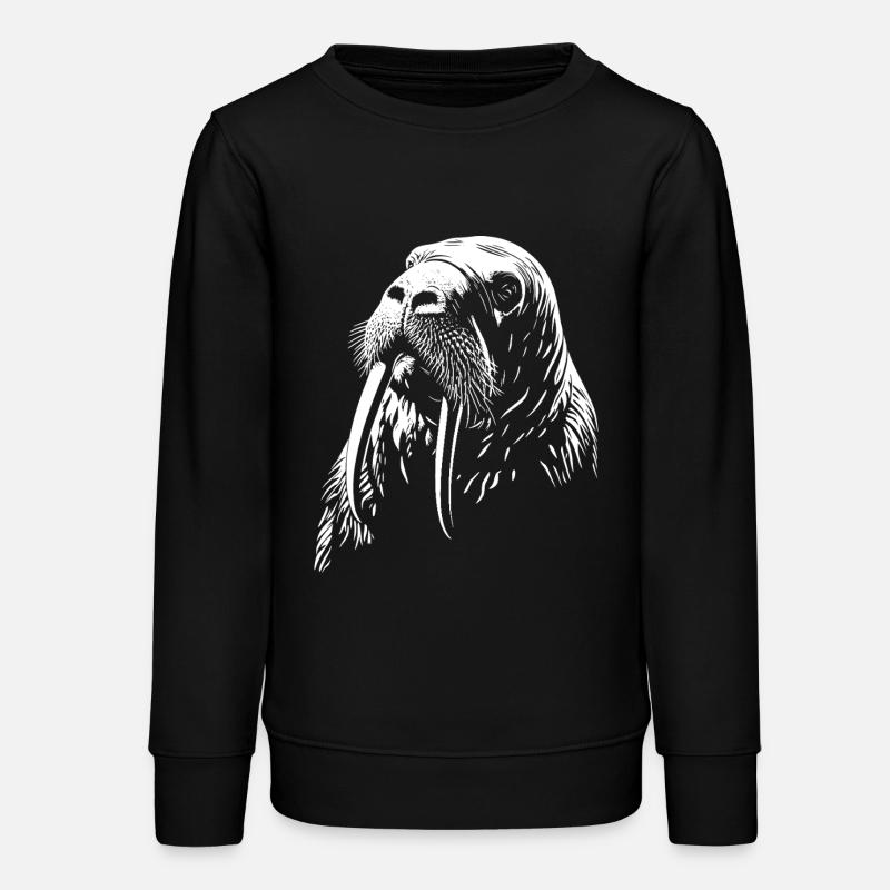 Walrus - Teens Organic Sweatshirt by Stanley/Stella - black