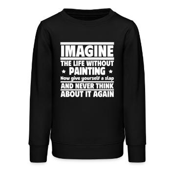 Sans peinture, les couleurs auraient disparu - Sweat ado bio Stanley/Stella - noir - Devant - AI Model Teenager Male light (155cm)