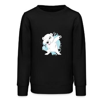 Weihnachten Eisbär Dab Eisbär Dabbing - Teenager Organic Sweatshirt Mini Changer von Stanley/Stella - Schwarz - Vorne - AI Model Teenager Male light (155cm)
