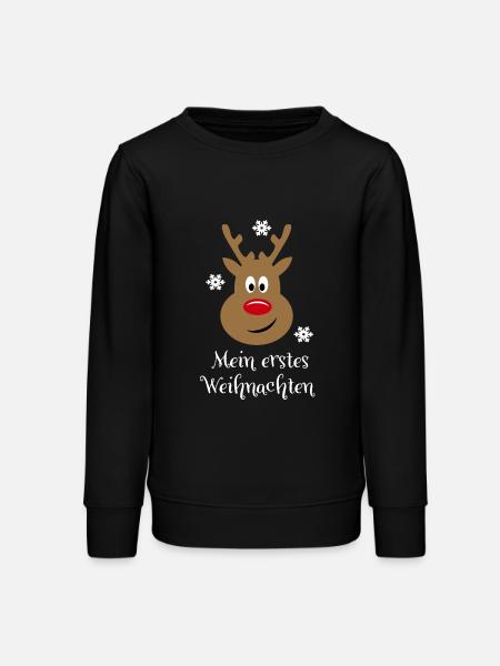 Mein erstes Weihnachten - Teenager Organic Sweatshirt Mini Changer von Stanley/Stella - Schwarz
