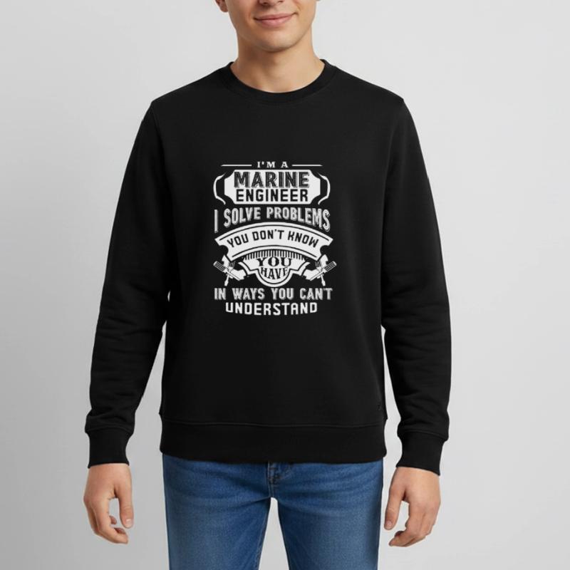 Marine Engineers Solve Problems Teens Organic Sweatshirt by Stanley/Stella