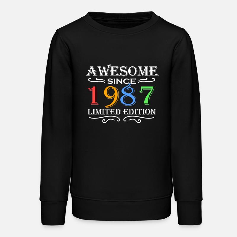 1987 - Né en 1987 - Sweat ado bio Stanley/Stella - noir