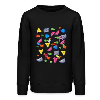 Bouldern Klettern Boulderer Boulder - Teenager Organic Sweatshirt Mini Changer von Stanley/Stella - Schwarz - Vorne - AI Model Teenager Male light (155cm)