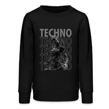 techno girl - Teenager Organic Sweatshirt Mini Changer von Stanley/Stella - Schwarz - Vorne - AI Model Teenager Male light (155cm)