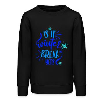 Vacances d’hiver - Sweat ado bio Stanley/Stella - noir - Devant - AI Model Teenager Male light (155cm)