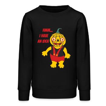 J’ai une idée - Sweat ado bio Stanley/Stella - noir - Devant - AI Model Teenager Male light (155cm)