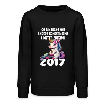 Limited Edition 2017 Geburtstag 2017 Geboren - Teenager Organic Sweatshirt Mini Changer von Stanley/Stella - Schwarz - Vorne - AI Model Teenager Male light (155cm)