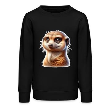 Erdmännchen - Teenager Organic Sweatshirt Mini Changer von Stanley/Stella - Schwarz - Vorne - AI Model Teenager Male light (155cm)