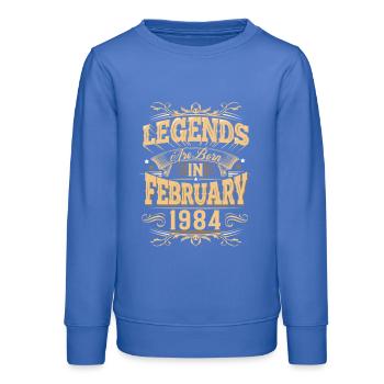 Februar 1984 Geburtstag Legende - Teenager Organic Sweatshirt Mini Changer von Stanley/Stella - carolina Blue - Vorne - AI Model Teenager Male dark (155cm)
