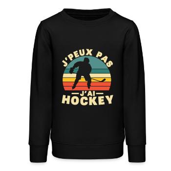 I Can't I Have Hockey Humor Gift - Teenager Organic Sweatshirt Mini Changer von Stanley/Stella - Schwarz - Vorne - AI Model Teenager Male light (155cm)