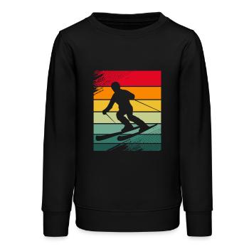 Ski Ski Holiday - Teens Organic Sweatshirt by Stanley/Stella - black - Front - AI Model Teenager Male light (155cm)