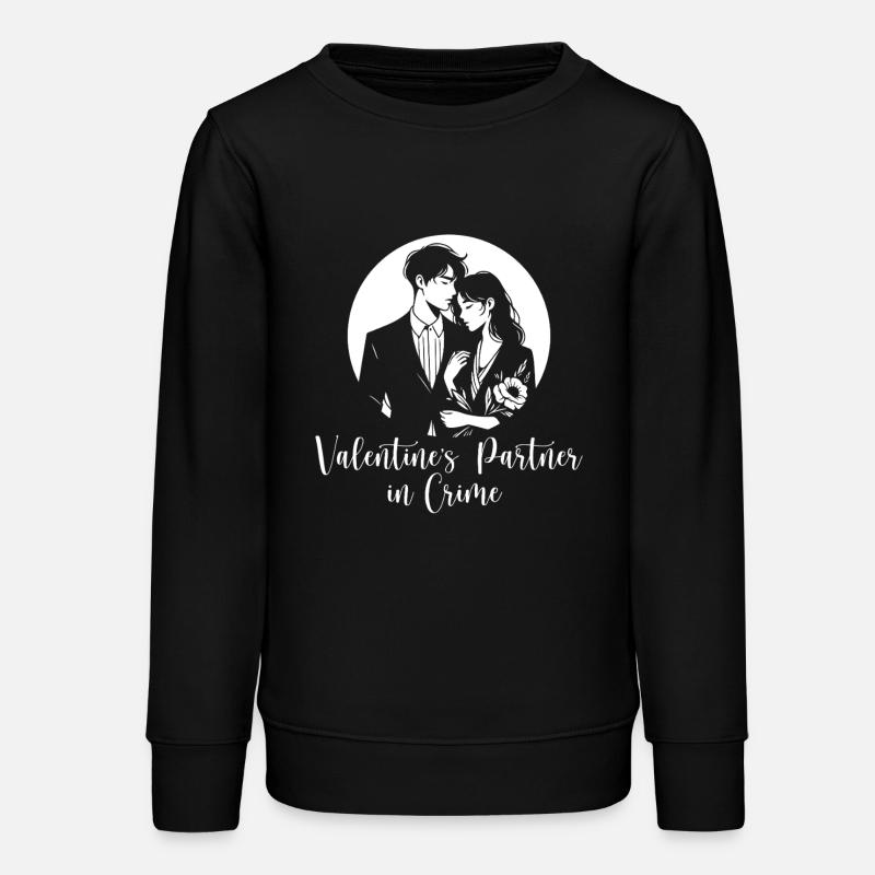 Valentine's partner in crime - Teens Organic Sweatshirt by Stanley/Stella - black