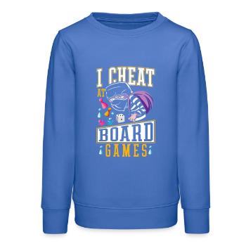 Play Dirty Game Night I Cheat at Board Games - Teens Organic Sweatshirt by Stanley/Stella - carolina blue - Front - AI Model Teenager Male dark (155cm)