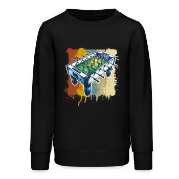 Tischkicker Tischfußball - Teenager Organic Sweatshirt Mini Changer von Stanley/Stella - Schwarz - Vorne - AI Model Teenager Male light (155cm)