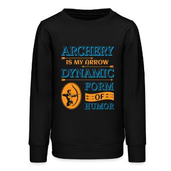Bogenschießen Bogenschütze - Teenager Organic Sweatshirt Mini Changer von Stanley/Stella - Schwarz - Vorne - AI Model Teenager Male light (155cm)