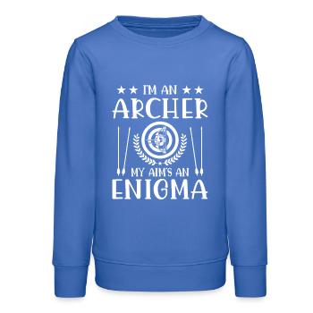 Bogenschießen Bogenschütze - Teenager Organic Sweatshirt Mini Changer von Stanley/Stella - carolina Blue - Vorne - AI Model Teenager Male dark (155cm)