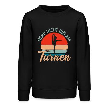 Turnen Mädchen Gymnastik Turnanzug Turnerin - Teenager Organic Sweatshirt Mini Changer von Stanley/Stella - Schwarz - Vorne - AI Model Teenager Male light (155cm)