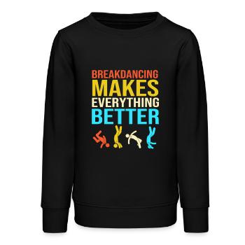 Breakdance - Teenager Organic Sweatshirt Mini Changer von Stanley/Stella - Schwarz - Vorne - AI Model Teenager Male light (155cm)