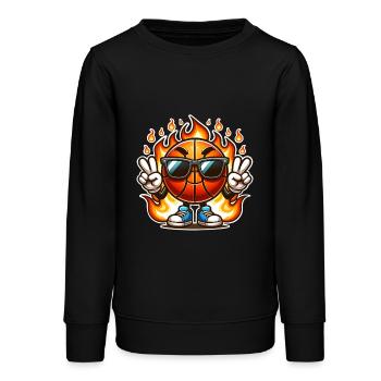 Basketball Basketballer - Teenager Organic Sweatshirt Mini Changer von Stanley/Stella - Schwarz - Vorne - AI Model Teenager Male light (155cm)