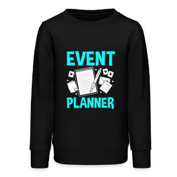 Organisateur d’événements - Sweat ado bio Stanley/Stella - noir - Devant - AI Model Teenager Male light (155cm)