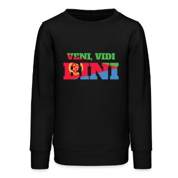 Eritrea Veni Vidi Bini Farbenfroh - Teenager Organic Sweatshirt Mini Changer von Stanley/Stella - Schwarz - Vorne - AI Model Teenager Male light (155cm)