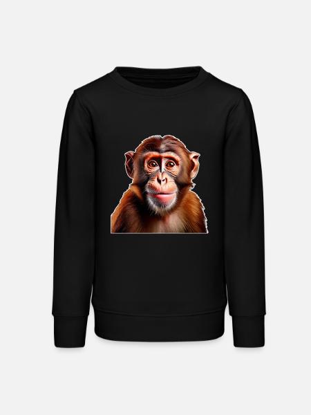 Affe - Teenager Organic Sweatshirt Mini Changer von Stanley/Stella - Schwarz