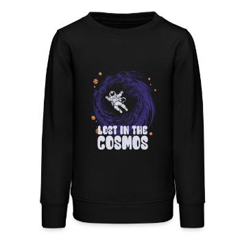 Lost in the Cosmos - Astronaut - Weltall - Teenager Organic Sweatshirt Mini Changer von Stanley/Stella - Schwarz - Vorne - AI Model Teenager Male light (155cm)