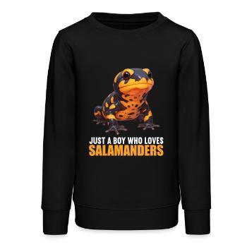 Salamandres Salamandres - Sweat ado bio Stanley/Stella - noir - Devant - AI Model Teenager Male light (155cm)