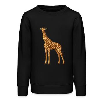 Giraffe - Teenager Organic Sweatshirt Mini Changer von Stanley/Stella - Schwarz - Vorne - AI Model Teenager Male light (155cm)