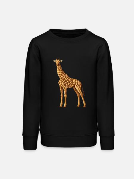 Giraffe - Teenager Organic Sweatshirt Mini Changer von Stanley/Stella - Schwarz
