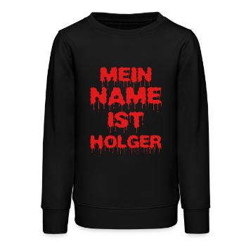 Holger - Sweat ado bio Stanley/Stella - noir - Devant - AI Model Teenager Male light (155cm)