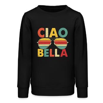 Ciao Bella - Sweat ado bio Stanley/Stella - noir - Devant - AI Model Teenager Male light (155cm)