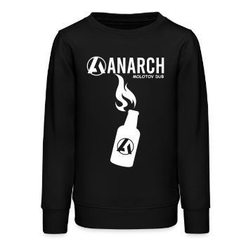 ANARCH MOLOTOV DUB - Teens Organic Sweatshirt by Stanley/Stella - black - Front - AI Model Teenager Male light (155cm)