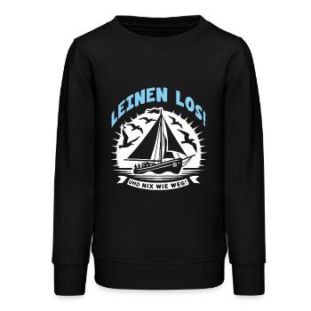 Leinen los und nichts wie weg! Wir legen ab! - Teenager Organic Sweatshirt Mini Changer von Stanley/Stella - Schwarz - Vorne - AI Model Teenager Male light (155cm)